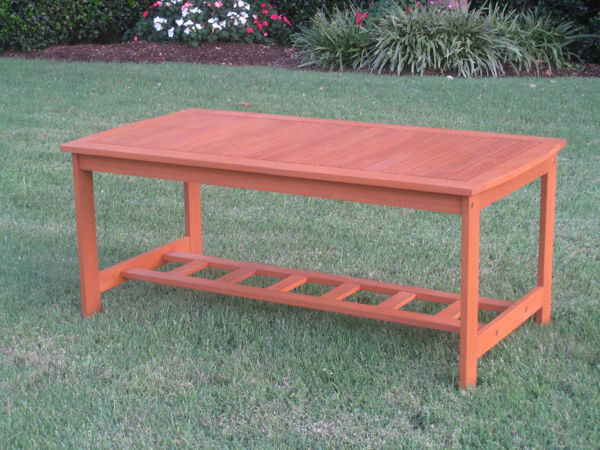 Picture of Royal Tahiti Gulf Port Rectangular Wood  Coffee Table - Brown Stain