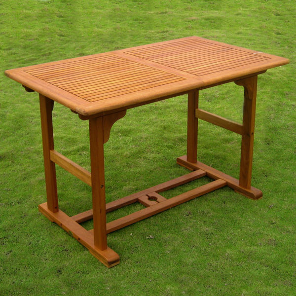 Picture of Royal Tahiti Butterfly Leaf Table - Brown Stain