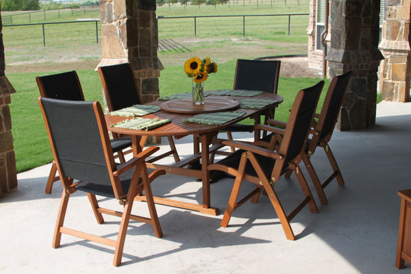 Picture of Segovia Set of 8 Dining Group - Brown Stain