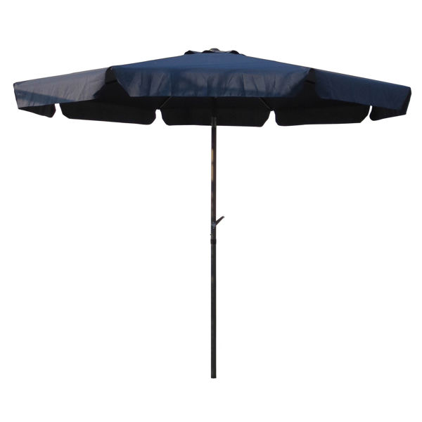 Picture of Outdoor 10 Foot Aluminum Umbrella with Flaps - Navy