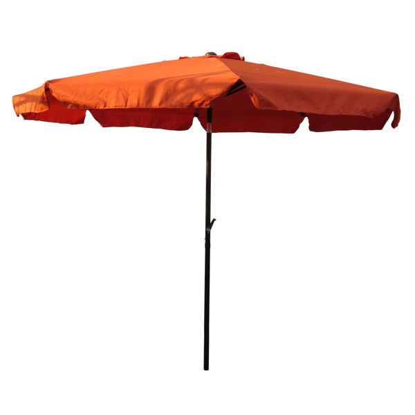 Picture of Outdoor 10 Foot Aluminum Umbrella with Flaps - Terra Cotta