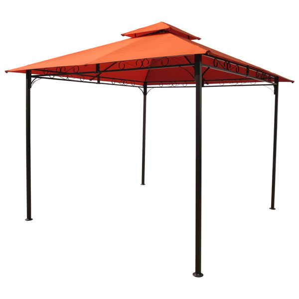 Picture of Square Vented Canopy Gazebo - Terra Cotta