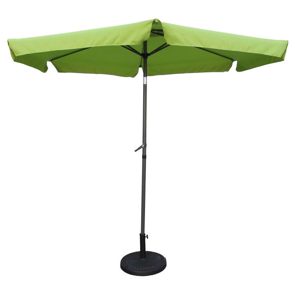 Picture of Outdoor 9 Foot Aluminum Umbrella With Flaps - Grass Green/DK.Grey