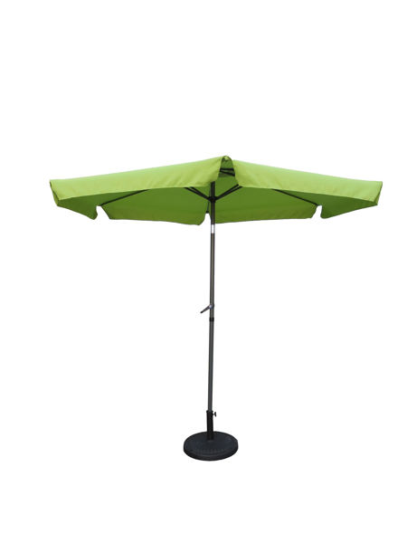 Picture of Outdoor 12 Foot Aluminum Umbrella With Flaps  - Grass Green/DK.Grey