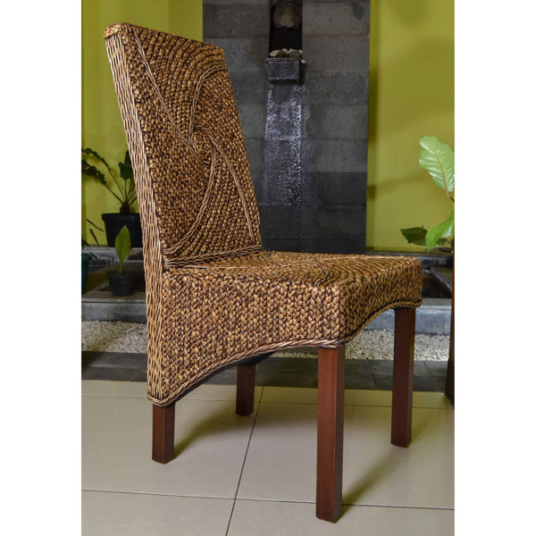 Picture of Lambada Hyacinth Spiral Design Chair - Salak Brown