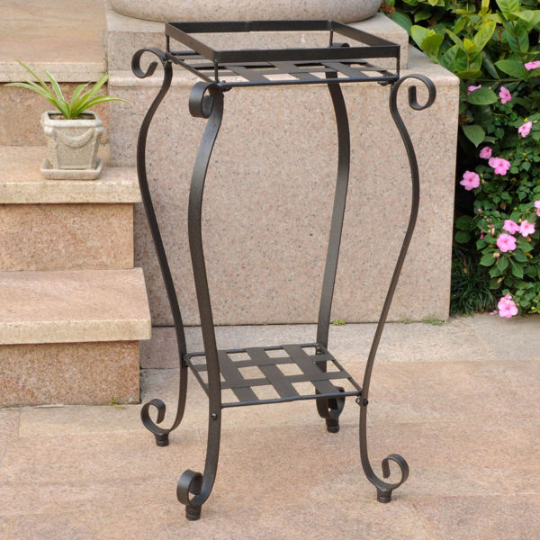 Picture of Iron Square Plant Stand - Antique Black