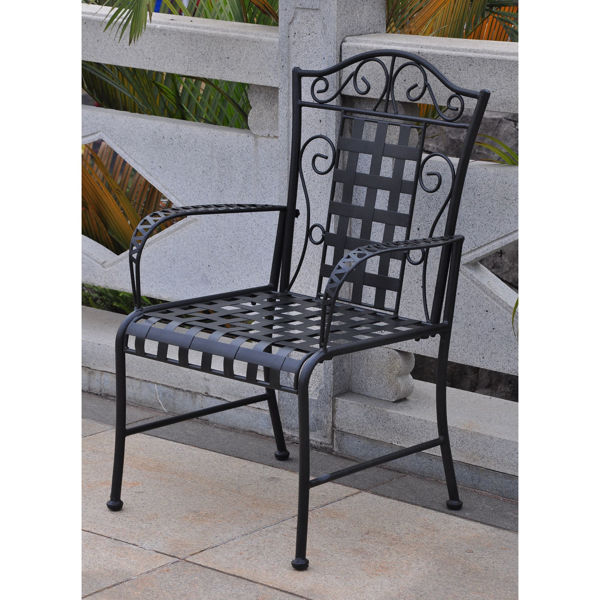 Picture of Mandalay Set of Two Iron Chairs - Antique Black