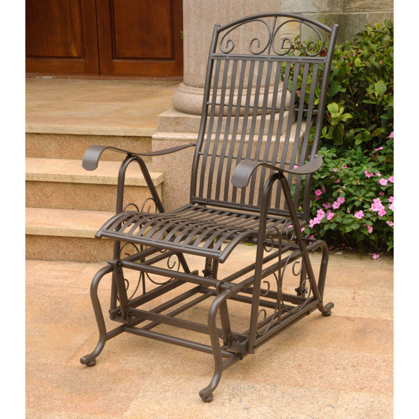 Picture of Mandalay Iron Glider - Rustic Brown