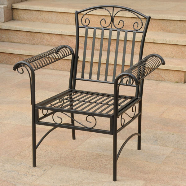 Picture of Set of Two Tropico Iron Chair - Antique Black