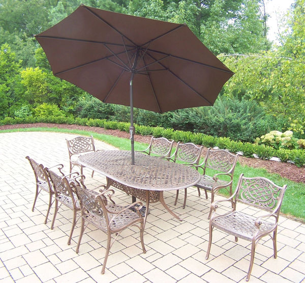 84 inch cast aluminum patio online table