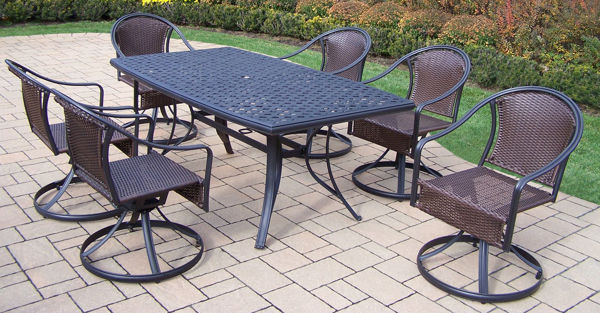 oakland living cascade patio dining set