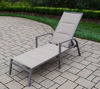 Picture of Padded Sling Aluminum Chaise Lounge - Champagne