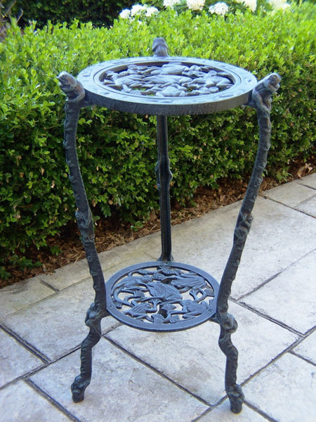 Picture of Frog Table Plant Stand - Verdi Grey