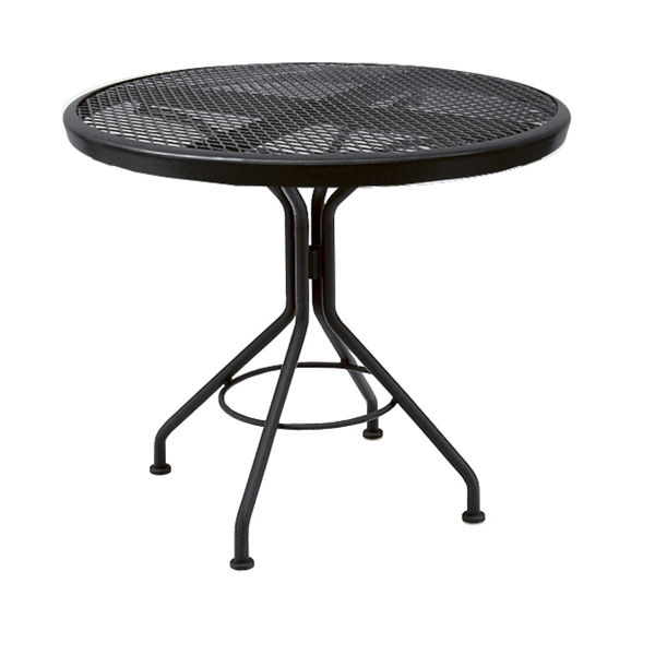 Picture of Woodard Mesh Contract + 30 Round Bistro  Table with  Pedestal Base