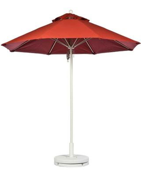 Picture of FiberBuilt 7.5 Ft Market Umbrellas Pulley and Pin Lift - White Finish