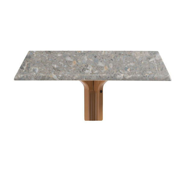 Picture of Grosfillex 36" Square Table Top Without Umbrella Hole In Tokyo Stone Pack Of 1