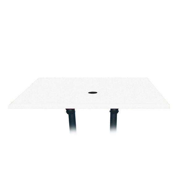 Picture of Grosfillex 48' x 32' Table Top With Umbrella Hole In White Pack Of 1
